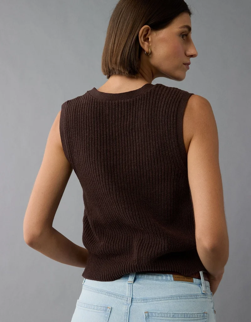 American Eagle AE Button-Up Sweater Vest